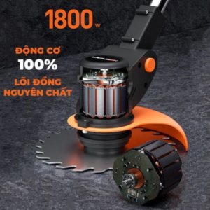 Máy cắt cỏ MAIKITA cầm tay dùng 2 pin sạc điện dùng kèm 8 lưỡi cao cấp